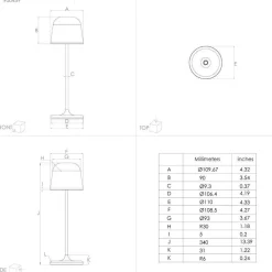 Lampe A Poser Eglo Mannera Led Rouille, 1 Lumiere