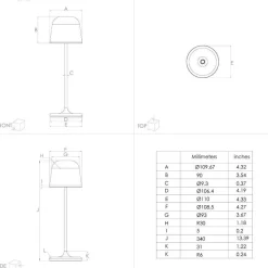 Lampe A Poser Eglo Mannera Led Gris, 1 Lumiere