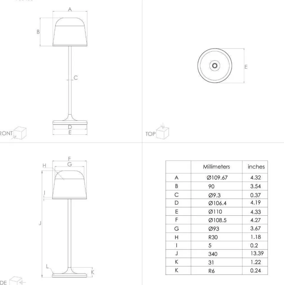 Lampe A Poser Eglo Mannera Led Gris, 1 Lumiere