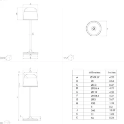 Lampe A Poser Eglo Mannera Led Noir, 1 Lumiere