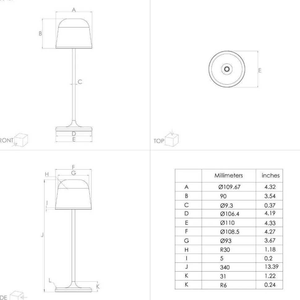 Lampe A Poser Eglo Mannera Led Noir, 1 Lumiere