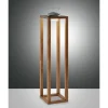 Lampe A Poser Fabas Luce Blend Led Bois Fonce, 1 Lumiere