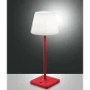 Lampe A Poser Fabas Luce Adam Led Rouge, 1 Lumiere