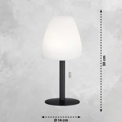 Lampe A Poser Fhl Easy Fiumara Led Noir, 1 Lumiere, Telecommandes, Changeur De Couleurs