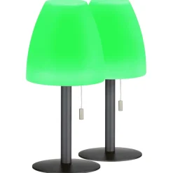 Lampe A Poser Fhl Easy Fiumara Led Noir, 1 Lumiere, Telecommandes, Changeur De Couleurs
