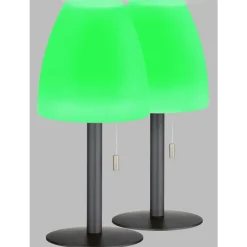 Lampe A Poser Fhl Easy Fiumara Led Noir, 1 Lumiere, Telecommandes, Changeur De Couleurs