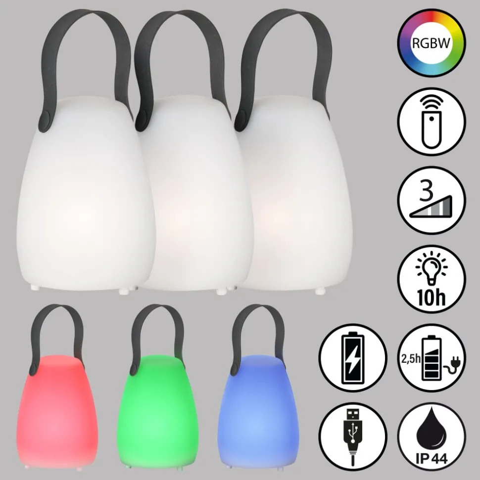 Lampe A Poser Fhl Easy Ruby Led Blanc, 1 Lumiere, Telecommandes, Changeur De Couleurs