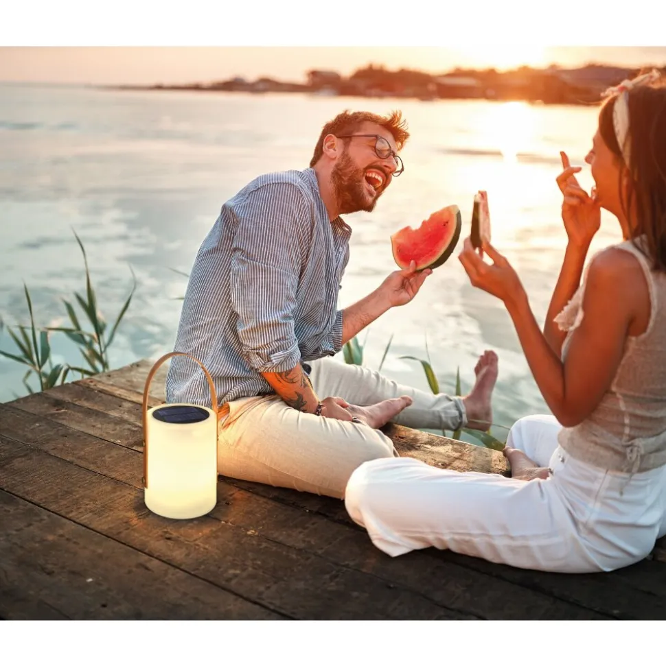 Lampe A Poser Fhl-Easy Bari Led Blanc, 1 Lumiere, Telecommandes, Changeur De Couleurs