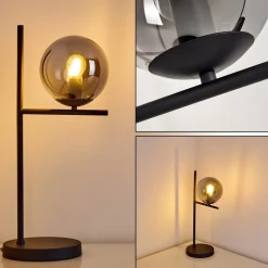 Lampe A Poser Hogatza Noir, 1 Lumiere