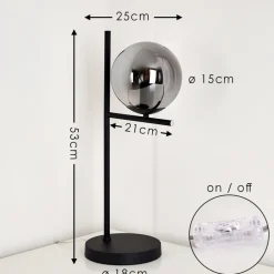 Lampe A Poser Hogatza Noir, 1 Lumiere