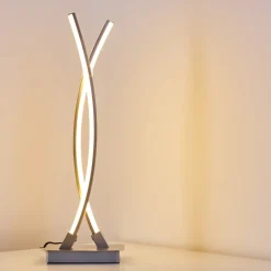 Lampe A Poser Horpmaal Led Nickel Mat, 2 Lumieres