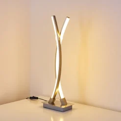 Lampe A Poser Horpmaal Led Nickel Mat, 2 Lumieres