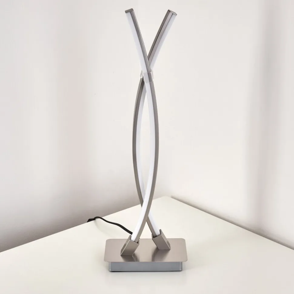 Lampe A Poser Horpmaal Led Nickel Mat, 2 Lumieres