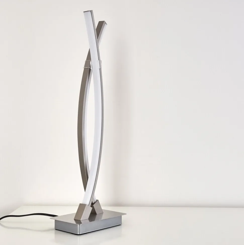 Lampe A Poser Horpmaal Led Nickel Mat, 2 Lumieres