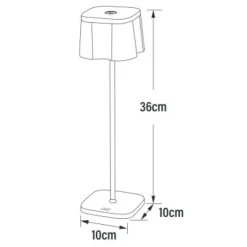 Lampe A Poser Konstsmide Nice Led Noir, 5 Lumieres