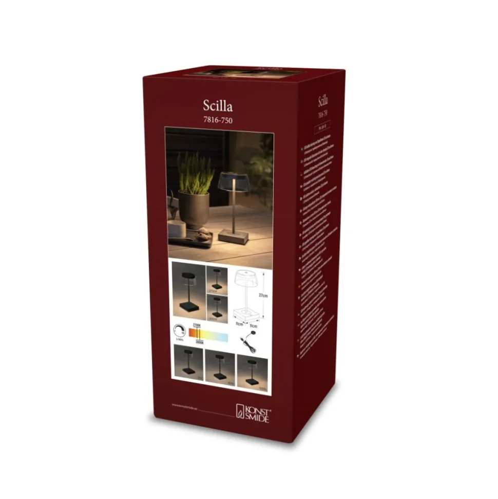 Lampe A Poser Konstsmide Scilla Led Noir, 1 Lumiere