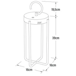 Lampe A Poser Konstsmide Manorola Led Noir, 1 Lumiere