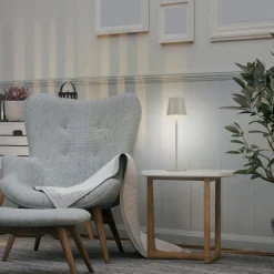 Lampe A Poser Leuchten Direkt Euria Led Gris, 1 Lumiere