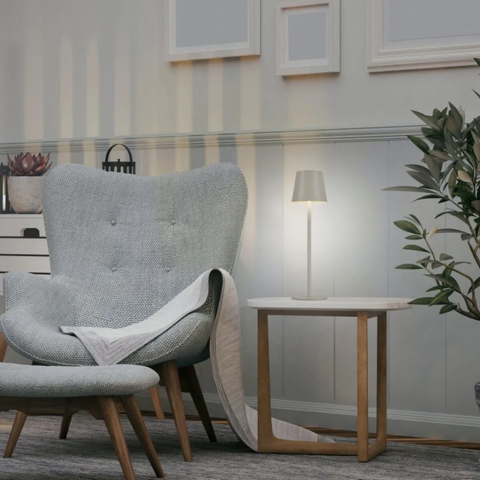 Lampe A Poser Leuchten Direkt Euria Led Gris, 1 Lumiere