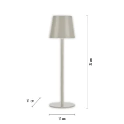 Lampe A Poser Leuchten Direkt Euria Led Gris, 1 Lumiere