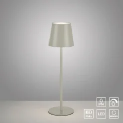Lampe A Poser Leuchten Direkt Euria Led Gris, 1 Lumiere