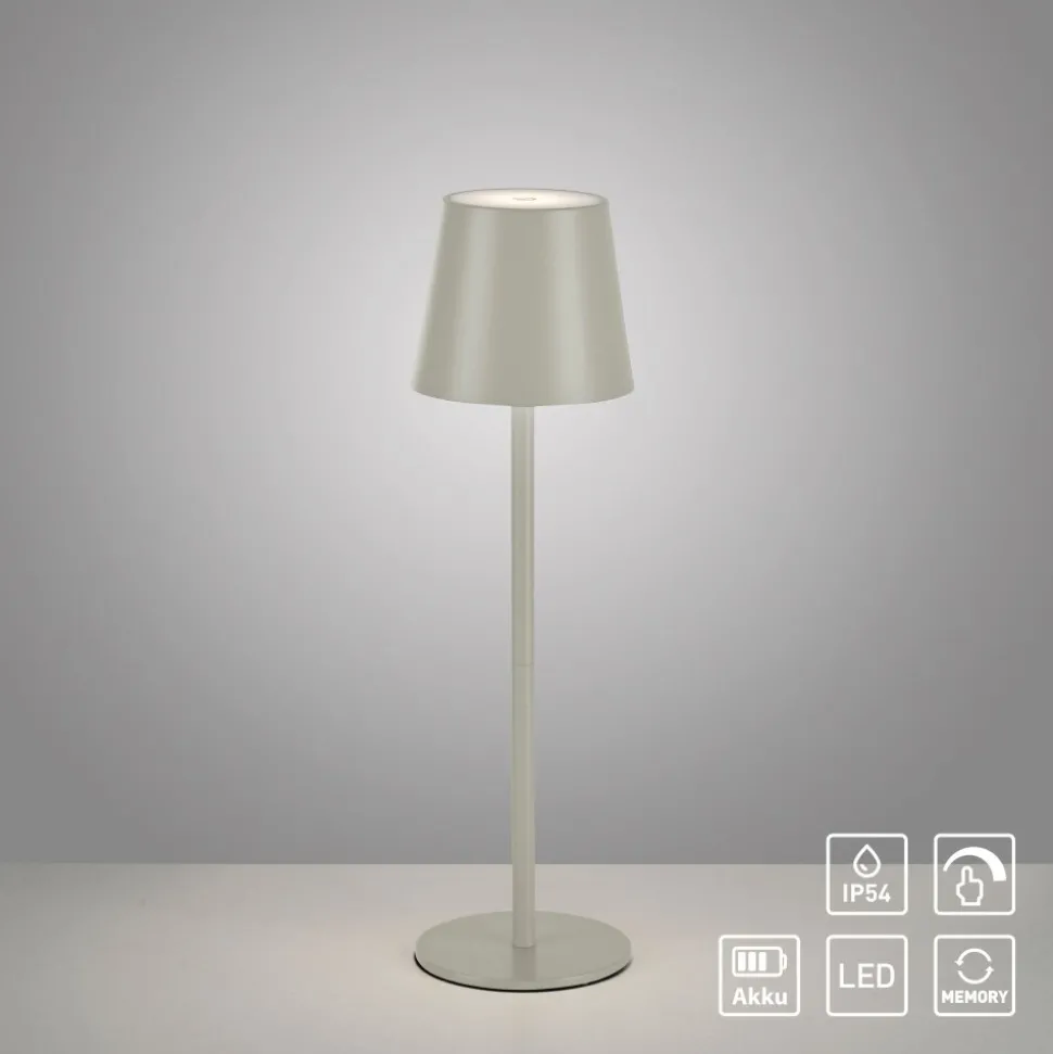 Lampe A Poser Leuchten Direkt Euria Led Gris, 1 Lumiere
