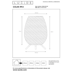 Lampe A Poser Lucide Colin Led Or, Laiton, 1 Lumiere