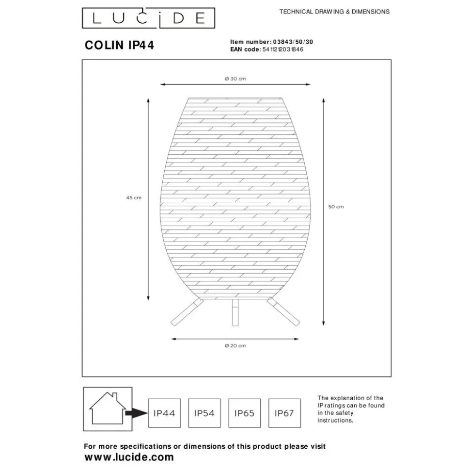 Lampe A Poser Lucide Colin Led Or, Laiton, 1 Lumiere
