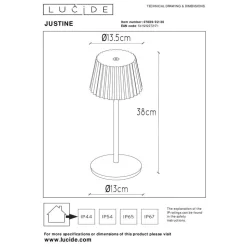 Lampe A Poser Lucide Justine Led Noir, 1 Lumiere