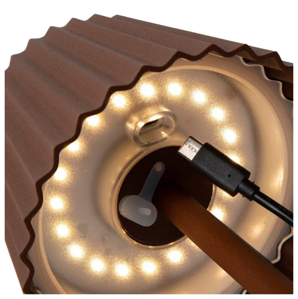 Lampe A Poser Lucide Justine Led Rouille, 1 Lumiere