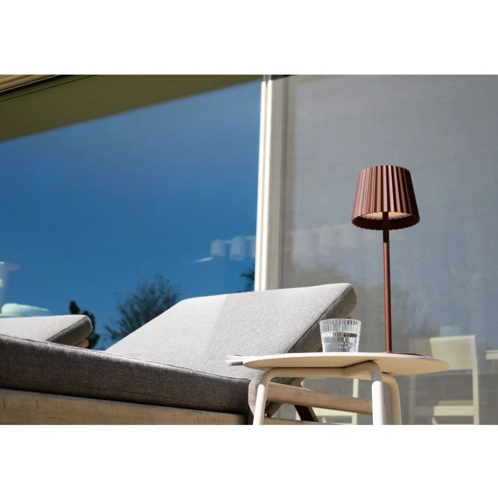 Lampe A Poser Lucide Justine Led Rouille, 1 Lumiere