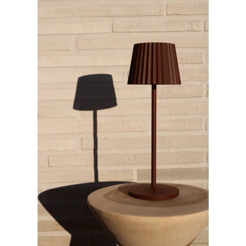 Lampe A Poser Lucide Justine Led Rouille, 1 Lumiere