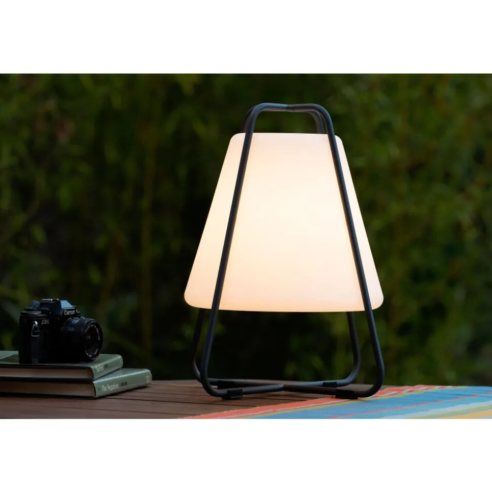 Lampe A Poser Lucide Pyramid Led Anthracite, 1 Lumiere