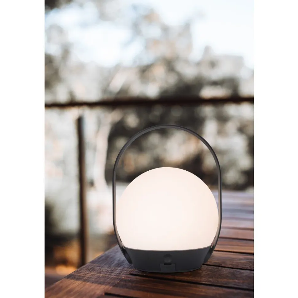 Lampe A Poser Lutec Cardi Led Noir, Blanc, 1 Lumiere, Changeur De Couleurs