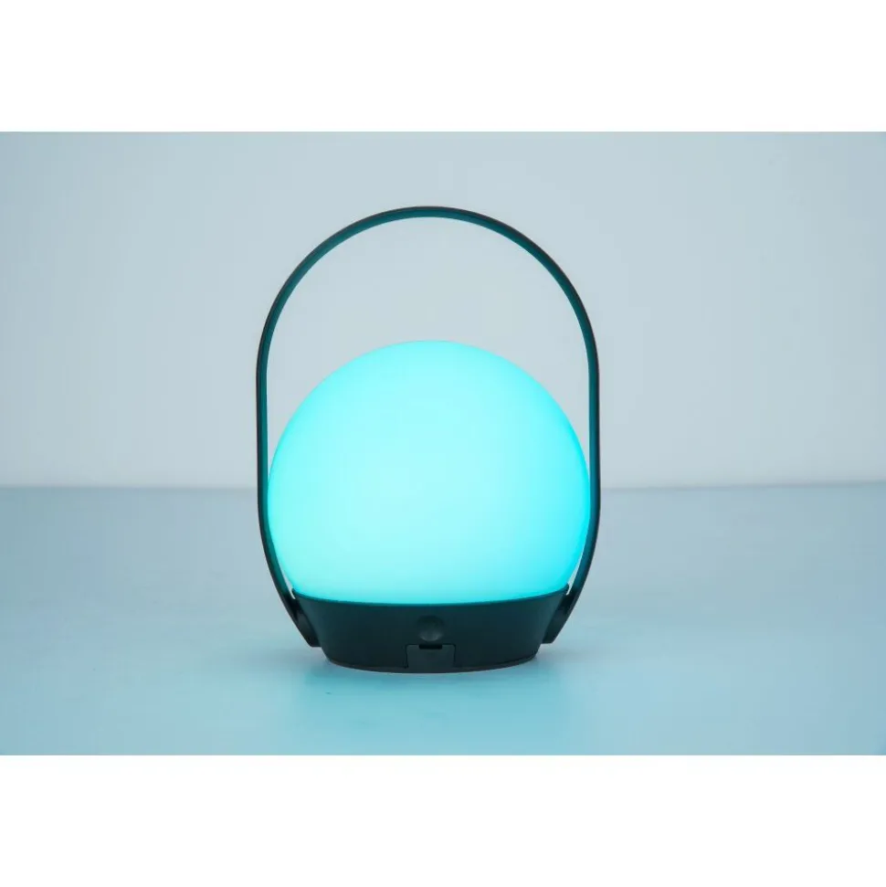 Lampe A Poser Lutec Cardi Led Noir, Blanc, 1 Lumiere, Changeur De Couleurs