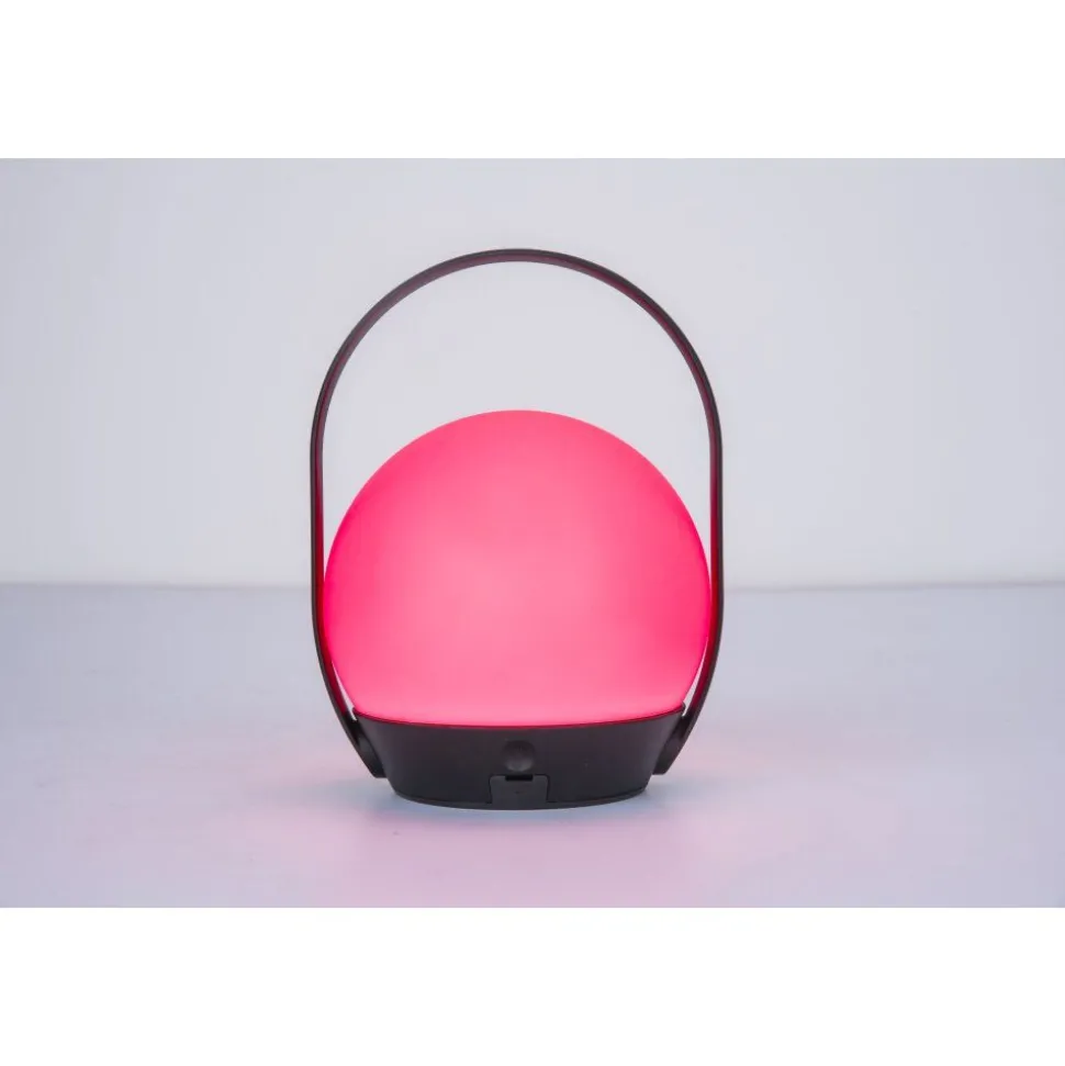Lampe A Poser Lutec Cardi Led Noir, Blanc, 1 Lumiere, Changeur De Couleurs