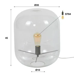 Lampe A Poser Luttelgeest Transparent, 1 Lumiere