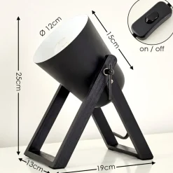 Lampe A Poser Novilly Noir, 1 Lumiere