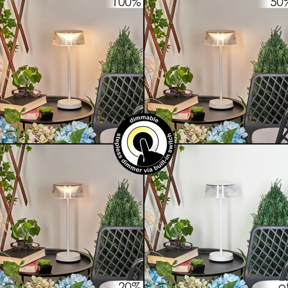 Lampe A Poser Oundo Led Blanc, 1 Lumiere
