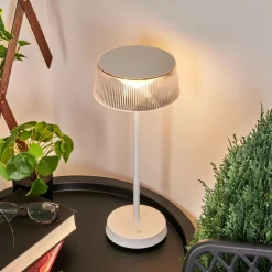 Lampe A Poser Oundo Led Blanc, 1 Lumiere