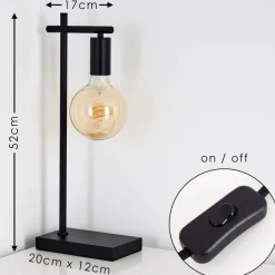 Lampe A Poser Pamunkey Noir, 1 Lumiere