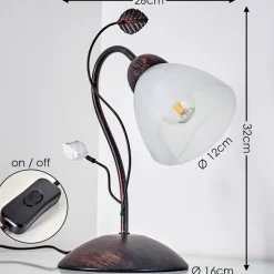 Lampe A Poser Peccia Rouille, 1 Lumiere