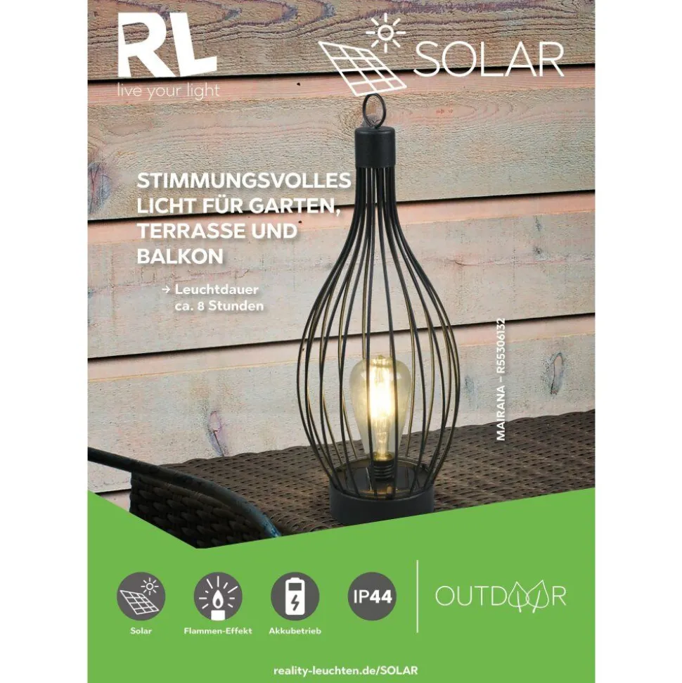 Lampe A Poser Reality Mairana Led Noir, 1 Lumiere