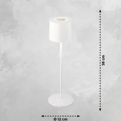 Lampe A Poser Schoner Wohnen-Kollektion Sun Led Blanc, 1 Lumiere, Changeur De Couleurs