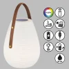 Lampe A Poser Schoner Wohnen-Kollektion Bell Led Blanc, 1 Lumiere, Telecommandes, Changeur De Couleurs