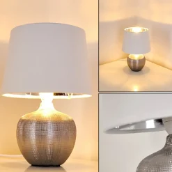 Lampe A Poser Stampa Argente, 1 Lumiere