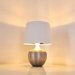 Lampe A Poser Stampa Argente, 1 Lumiere