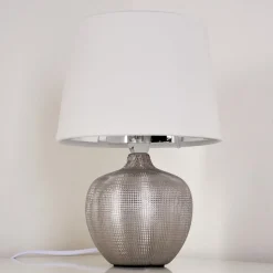 Lampe A Poser Stampa Argente, 1 Lumiere