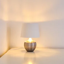 Lampe A Poser Stampa Argente, 1 Lumiere