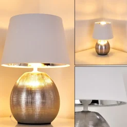 Lampe A Poser Stampa Argente, 1 Lumiere